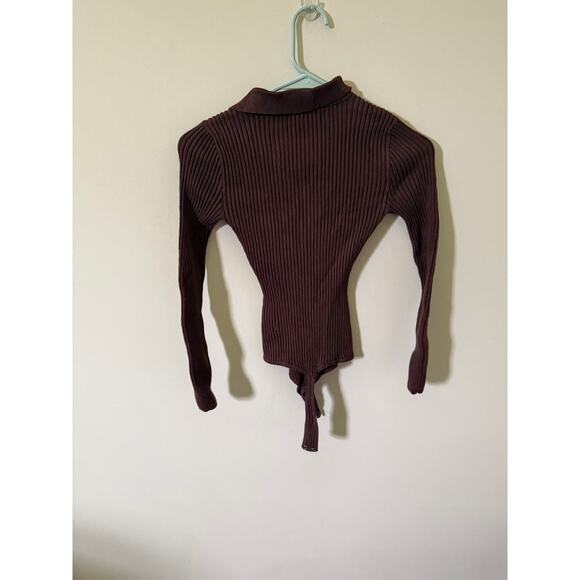 Abercrombie & Fitch Hook-and-Eye Brown Bodysuit - Picture 5 of 6